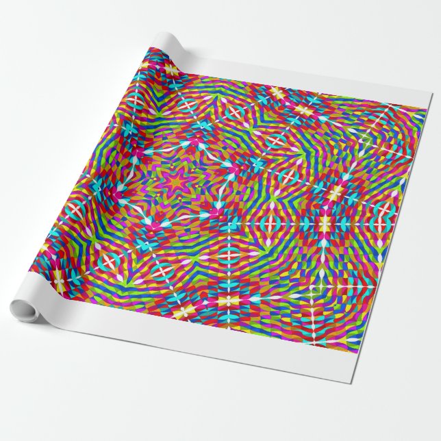 Papel De Presente Mandala colorido emaranhado (Desenrolado)