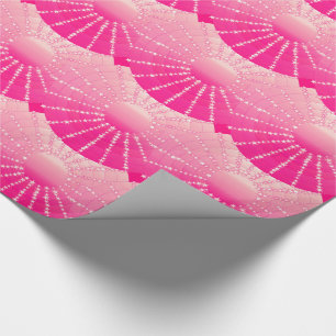 Papel De Presente Mandala com estrelas - rosa & inclinação do ceti