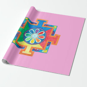 Papel De Presente Mandala de Criação de Aquarela