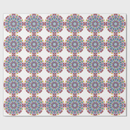 Papel De Presente Mandala de Flores