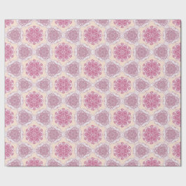 Papel De Presente Mandala Floral Rosa