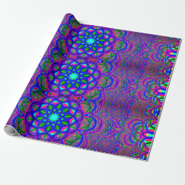 Papel De Presente Mandalas do Fractal | psicadélico