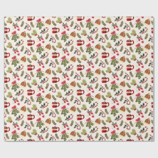 Papel De Presente Manhã de Natal com cacau e marshmallows