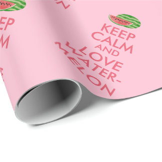 Papel De Presente Mantenha a calma e ame o presente customizável da