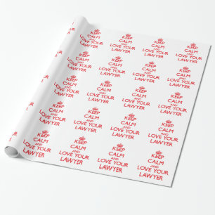 Papel De Presente Mantenha a calma e ame seu advogado
