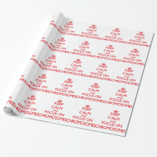 Papel De Presente Mantenha a calma e o foco em cromossomas