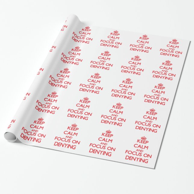 Papel De Presente Mantenha a calma e o foco na negação (Desenrolado)