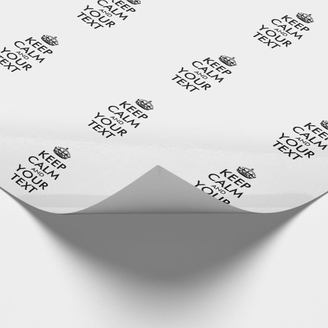 Papel De Presente MANTENHA O CALM Personalizado e o TEXTO (Ponta)