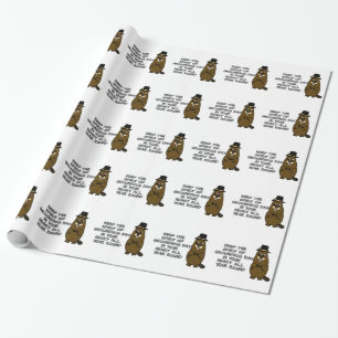 Papel De Presente Mantenha o Espírito do Dia da Marmota no seu coraç