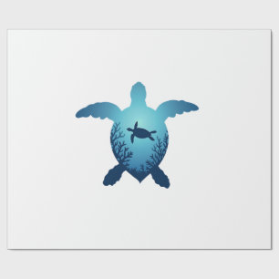 Papel De Presente Mantenha O Mar Livre De Plástico Salve As Tartarug