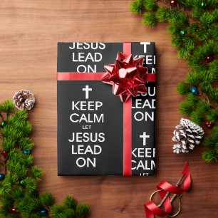 Papel De Presente Mantenha-se calmo, deixe Jesus continuar a guiar-s