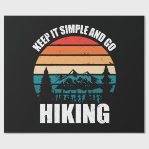 Papel De Presente Mantenha Simples E Vá Hiking