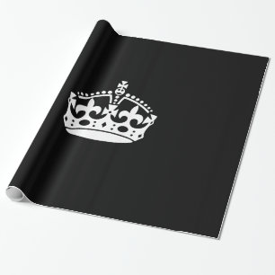 Papel De Presente MANTER CALM CROWN em decoro preto
