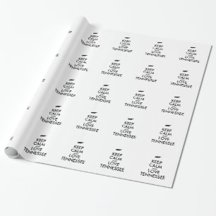 Papel De Presente Manter calmo e amar o tennessee personalizável
