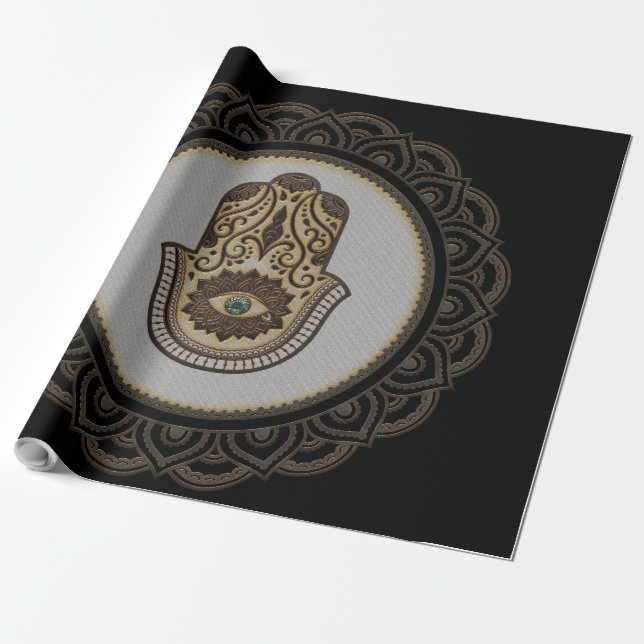 Papel De Presente mão de hamsa legante, (Desenrolado)