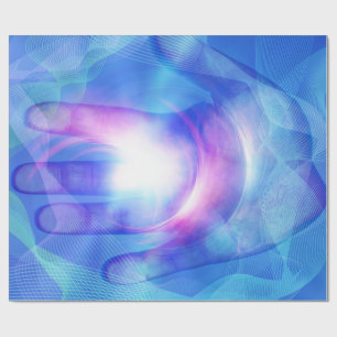 Papel De Presente Mão iluminada