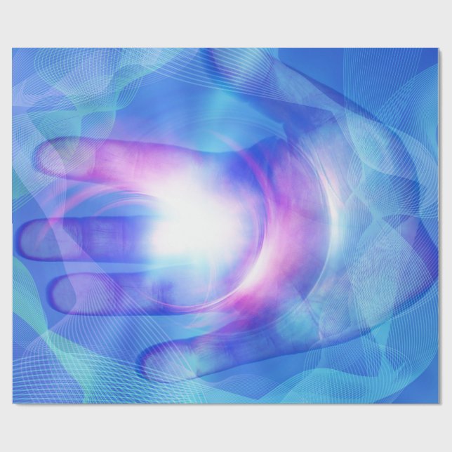 Papel De Presente Mão iluminada (Aberto)