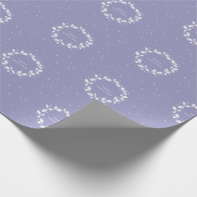 Papel De Presente Mão Impressa Travessia Natal Holly Wreath (Ponta)