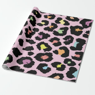 Papel De Presente mão-leopardo-selvagem, colorido, exótica, puxada r