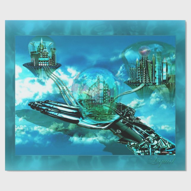 Papel De Presente Mão Mantida Moderna Único (Aberto)