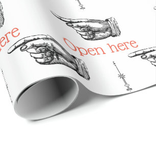 Papel De Presente Mão pontiaguda vitoriana