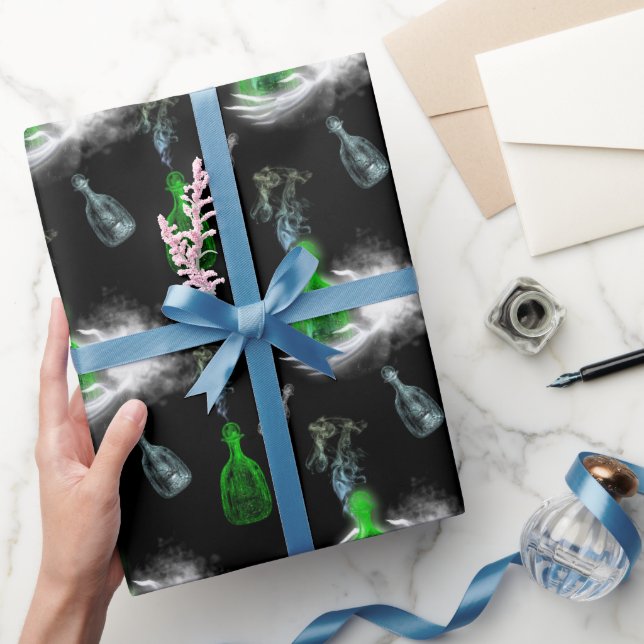 Papel De Presente Mãos Assombradas de Fantasma Halloween  (Presentear)