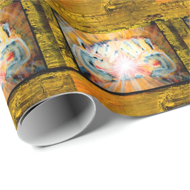 Papel De Presente Mãos de cicatrização (Ponta do rolo)