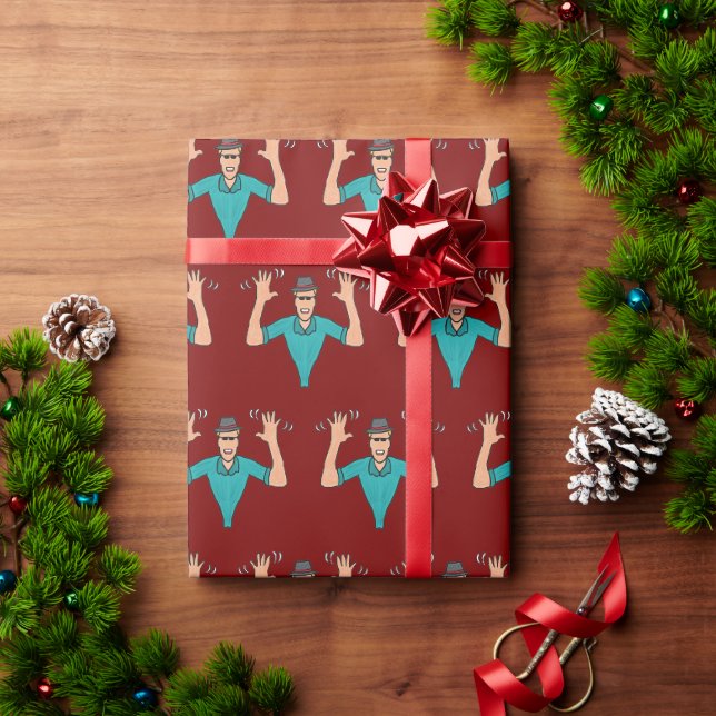 Papel De Presente Mãos de Jazz (Presente de Natal)