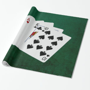 Papel De Presente Mãos De Pôquer - Três De Um Tipo - Ás