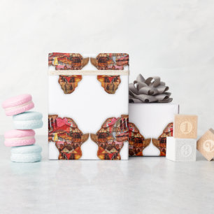 Papel De Presente Mapa Africano: Celebrar a Estação com a Cultura