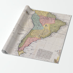 Papel De Presente Mapa antigo antigo inspirado (8)