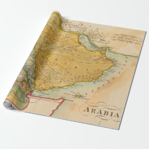 Papel De Presente Mapa antigo da Península Arábica (1912) 