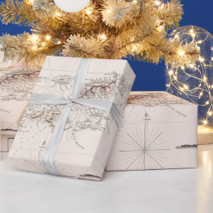 Papel De Presente Mapa antigo das Ilhas Virgens (1821) 