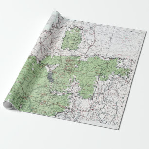 Papel De Presente Mapa antigo das Montanhas Brancas