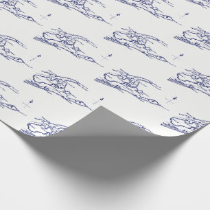 Papel De Presente Mapa de Long Island The Hamptons VC