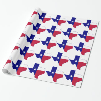 Papel De Presente Mapa de Sinalizador do Texas