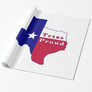 Papel De Presente Mapa de Sinalizador Ortod do Texas