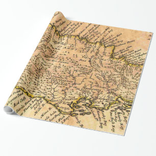 Papel De Presente Mapa do vintage de Jamaica (1771)