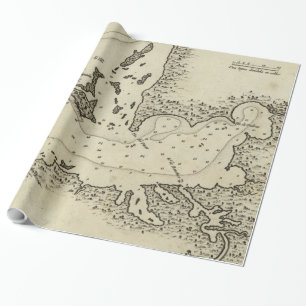 Papel De Presente Mapa do vintage de Tampa Florida (1809)