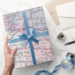 Papel De Presente Mapa dos EUA