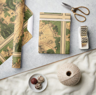 Papel De Presente Mapa Restaurado da Batalha de Gettysburg, 1863