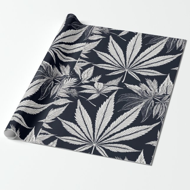 Papel De Presente Mapeamento Meia-Noite: Design do Partido do Estilo (Desenrolado)