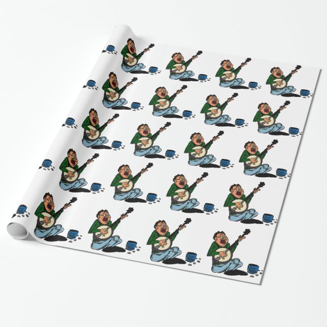 Papel De Presente Máquina desbastadora pobre do banjo (Desenrolado)