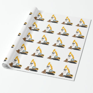 Papel De Presente Máquina escavadora