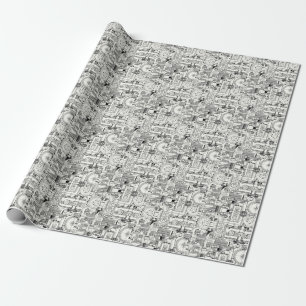 Papel De Presente Máquinas Técnicas Sem Costura.