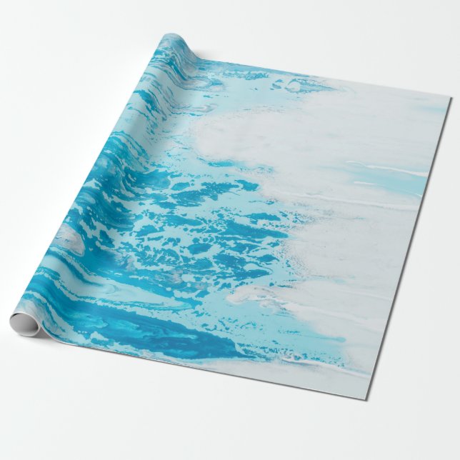 Papel De Presente Mar azul (Desenrolado)