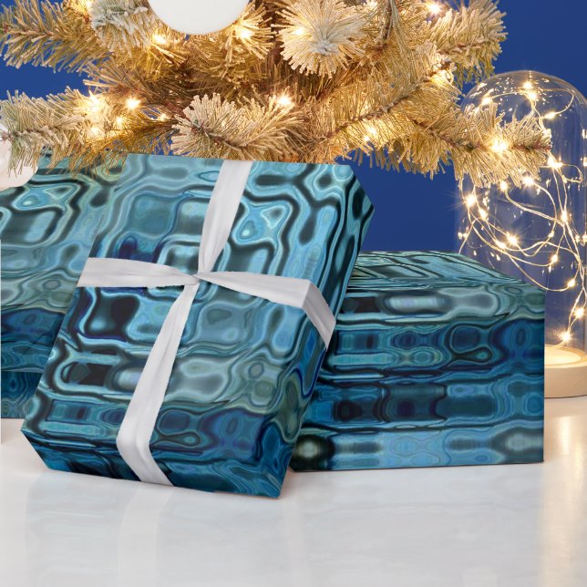 Papel De Presente Maravilha Azul de Gelo (Feriados)