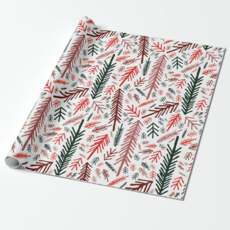 Papel De Presente Maravilha de Natal Branco