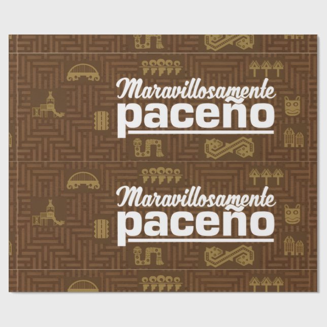 Papel De Presente Maravilhosamente paceño (Aberto)