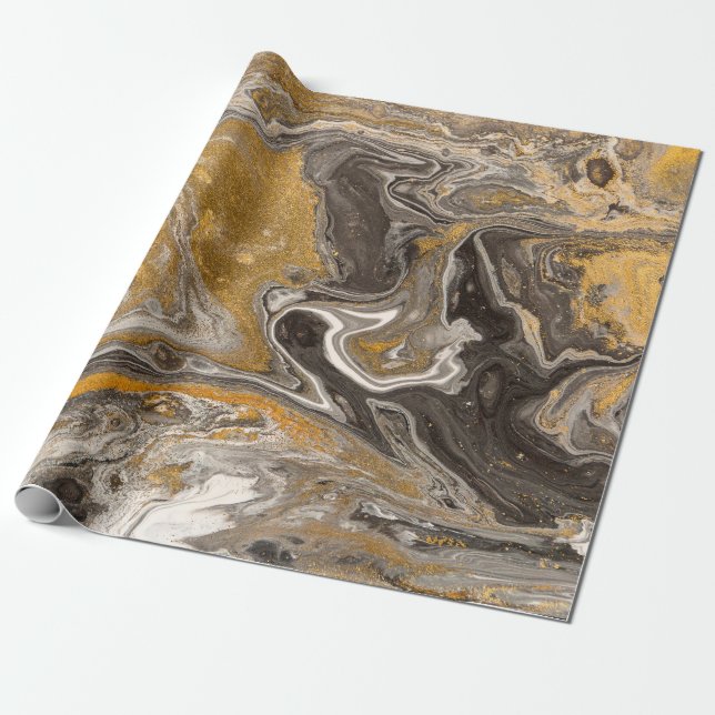 Papel De Presente Marble abstract acrylic background. Nature marblin (Desenrolado)
